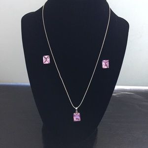 💗Pink Pendant & Earring Set💗
